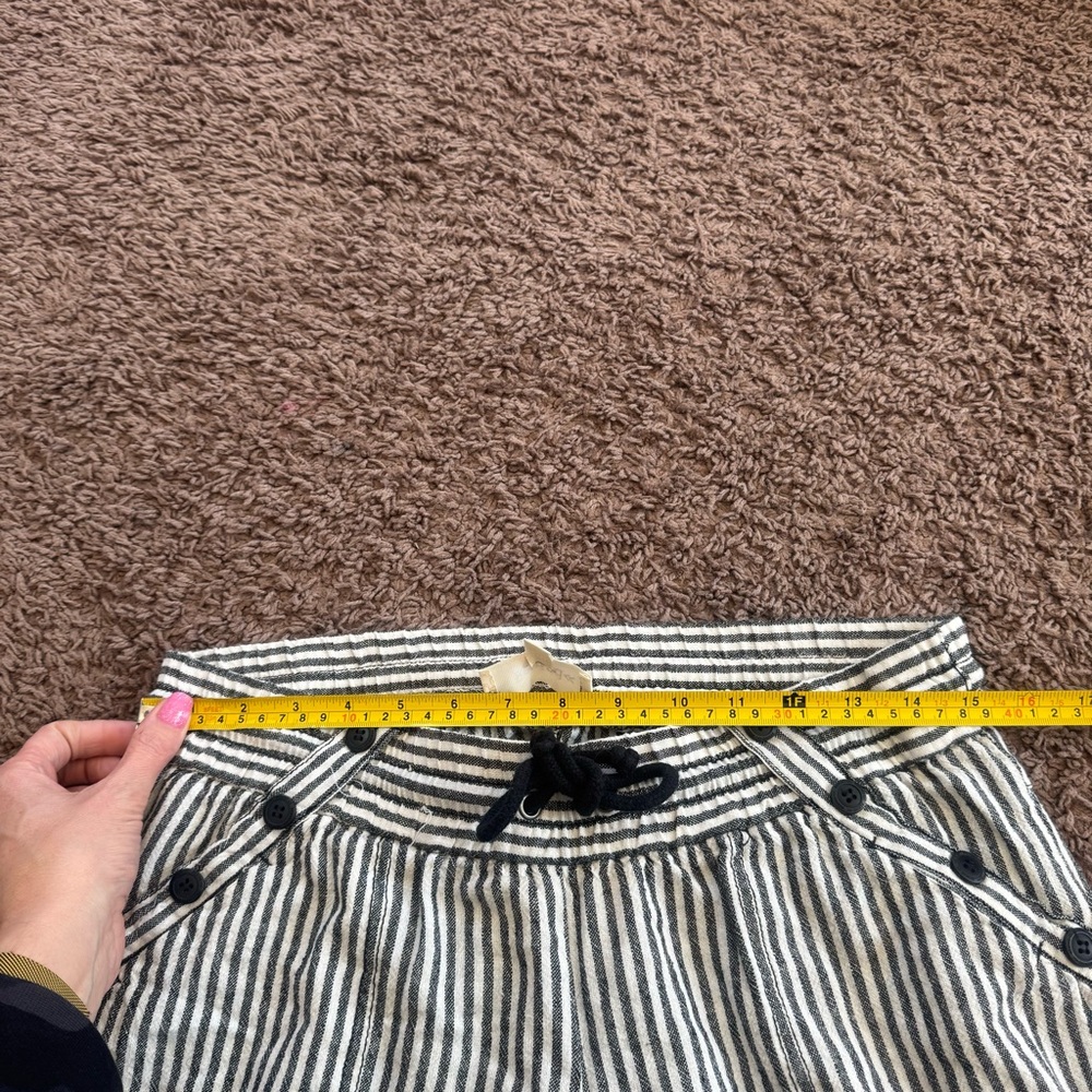 Rewind The Lounge Act Striped Linen Blend Pants Drawstring Sailor 11 30 - Picture 7 of 9